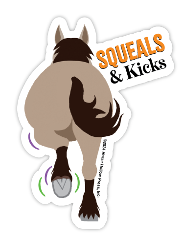 Horse Hollow Press - Horse Sticker Waterproof 3" Squeal & Kick