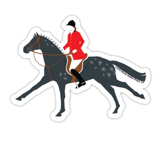 Horse Hollow Press - 3" Waterproof Fox Hunter Dark Gray Sticker