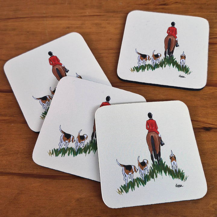 Zeppa Studios - Hunt Scene Beverage Coasters