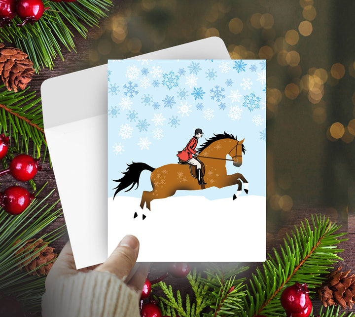Horse Hollow Press Fox Hunter Christmas Card
