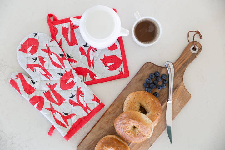 Allgifts Australia - Oven Glove & Pot Holder Set - Fox