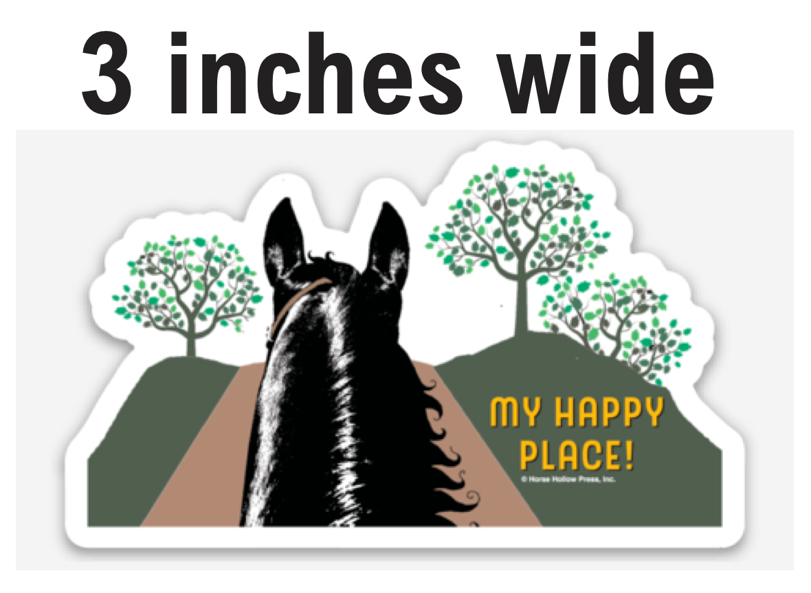 Horse Hollow Press - Horse Magnet 3":  My Happy Place (Green)