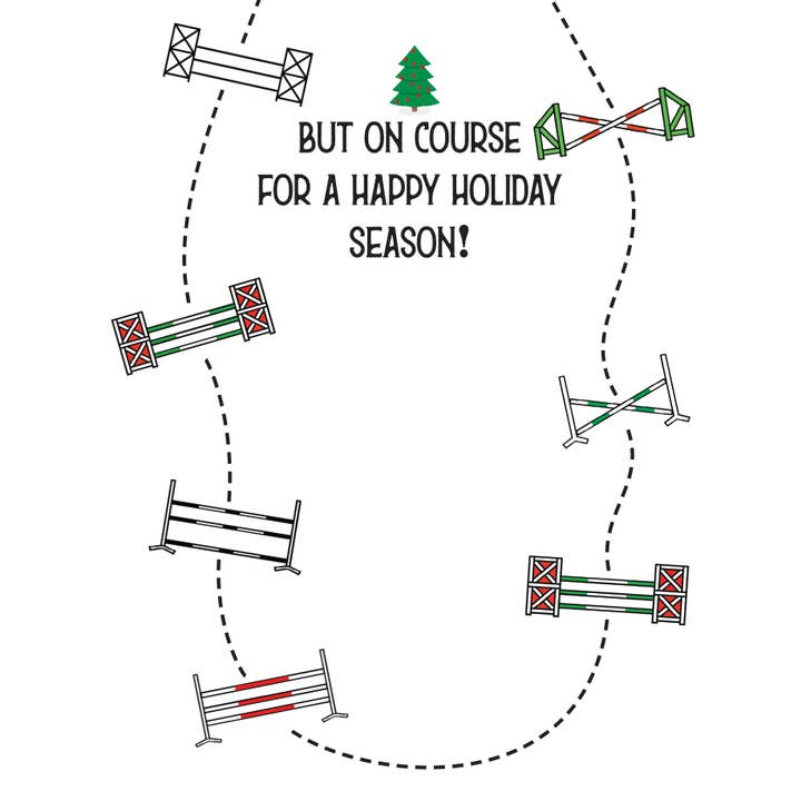 Horse Hollow Press Off Course Holiday Greeting Card