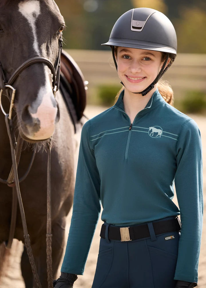 Kerrits Kids Equi Rhythm Lite Quarter Zip Riding Top