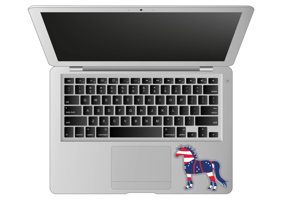 Horse Hollow Press - Horse Sticker Waterproof 3" Patriotic USA