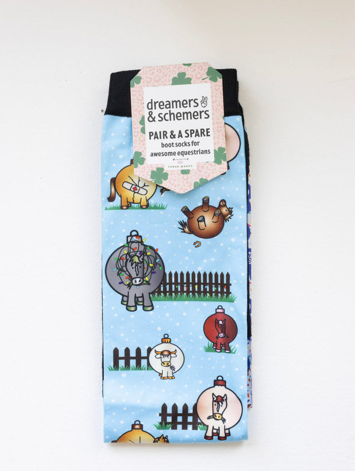 Dreamers & Schemers Pasture Ornaments Pair & a Spare Socks