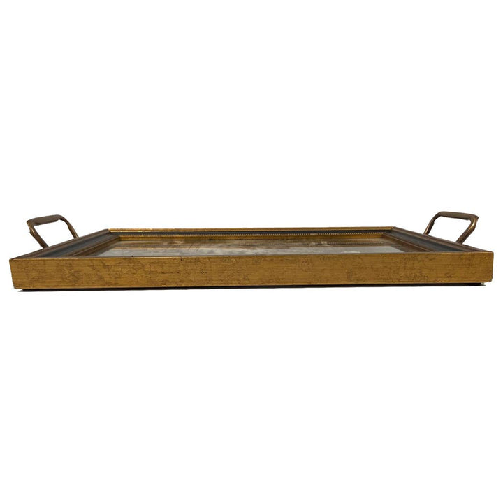 Madison Bay Co. - Historical Home Decor Reproductions - Fox Head Tray with Brass Handles: Distressed Black