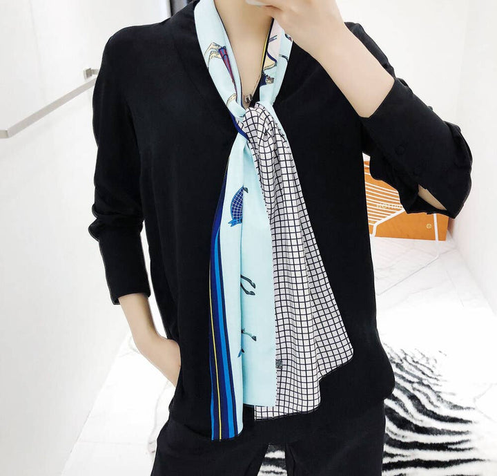 Winding River - Turq Bow Scarf – Trotter Collection