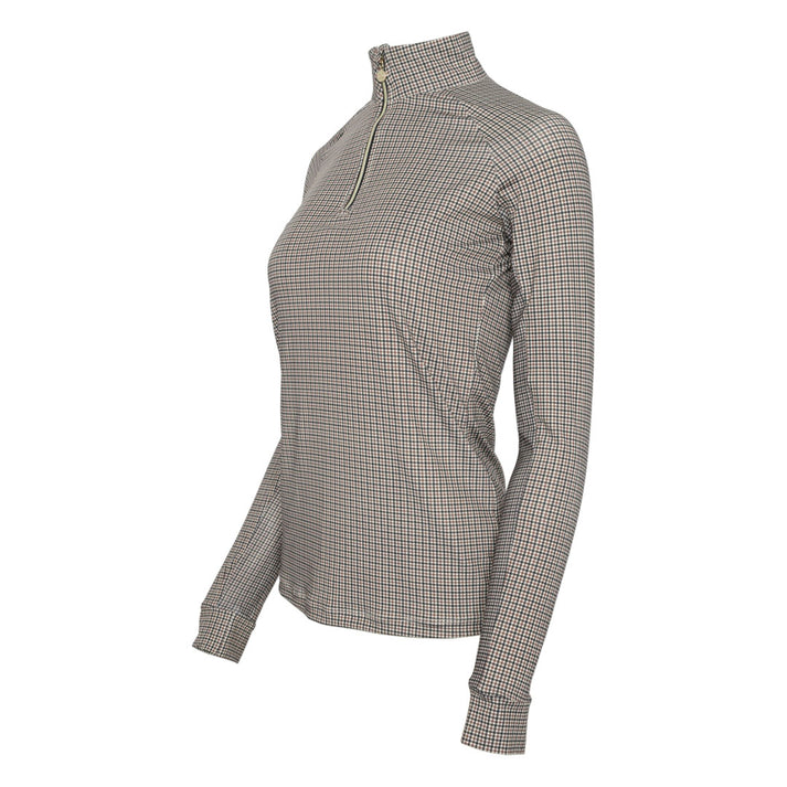 Dapplebay Bay Houndstooth 1/4 Zip Riding Top