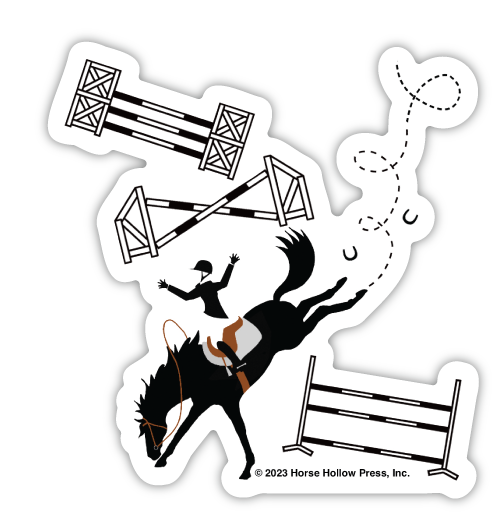 Horse Hollow Press- Horse Sticker Waterproof 3"  Off Course
