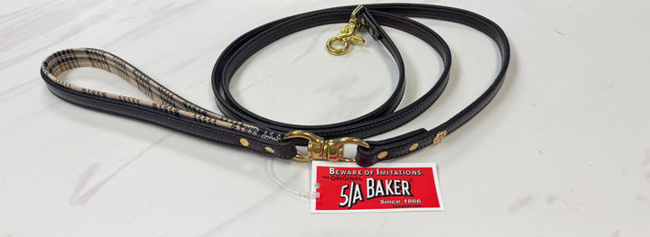 5/8 Baker Padded Handle Leather Dog Leash