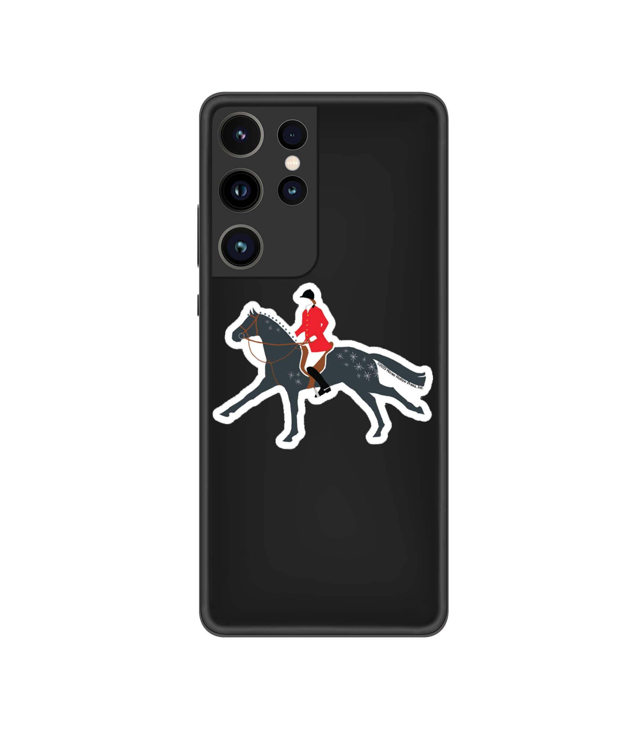 Horse Hollow Press - 3" Waterproof Fox Hunter Dark Gray Sticker