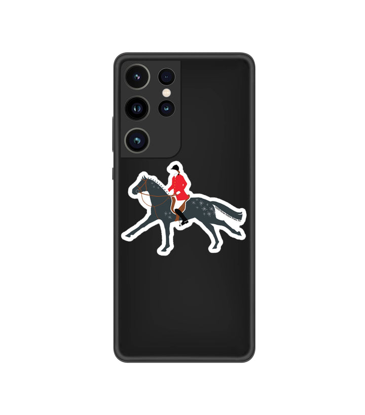Horse Hollow Press - 3" Waterproof Fox Hunter Dark Gray Sticker