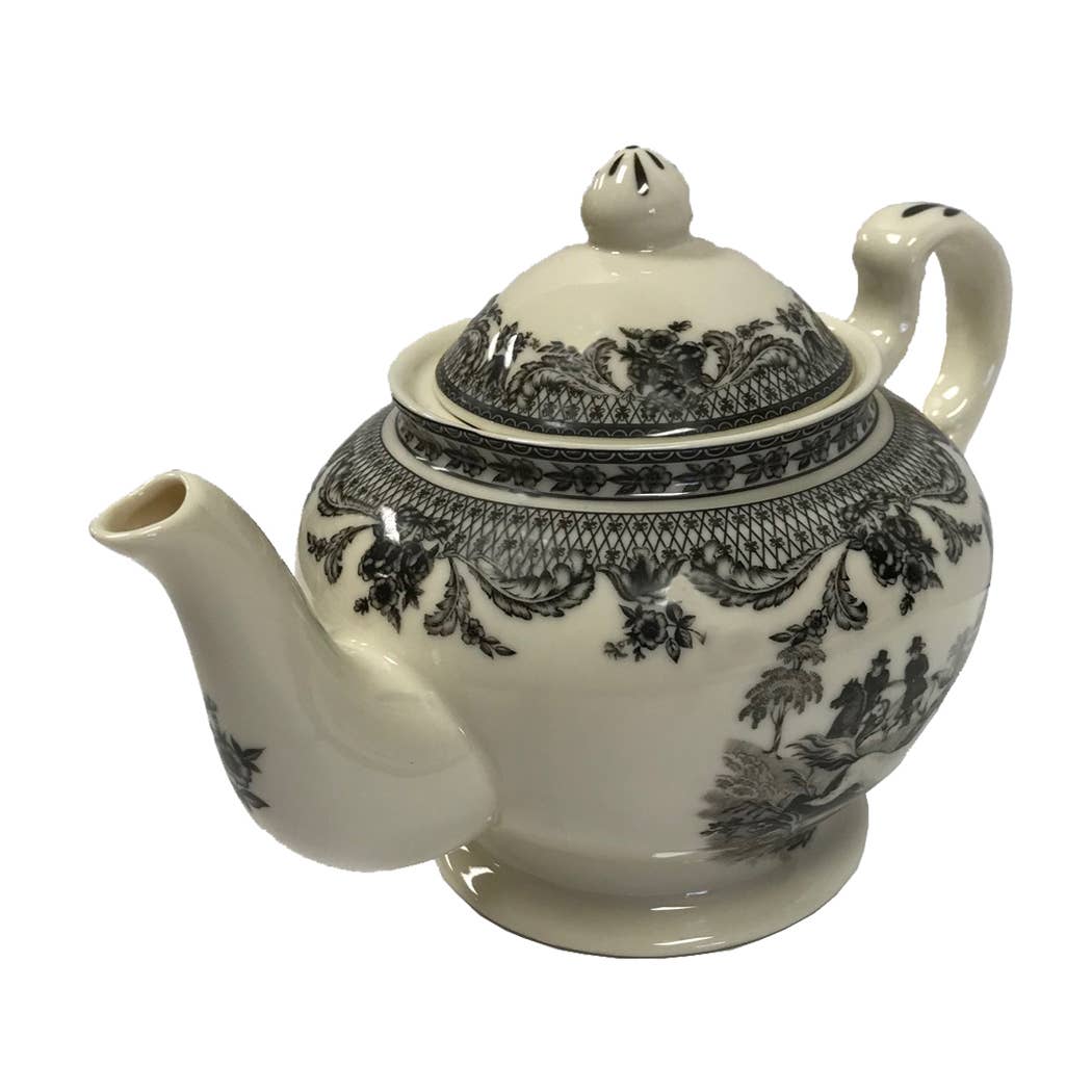 Madison Bay Co. - Equestrian Transferware Porcelain Teapot