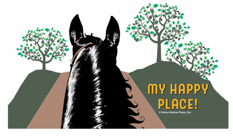 Horse Hollow Press - Horse Magnet 3":  My Happy Place (Green)