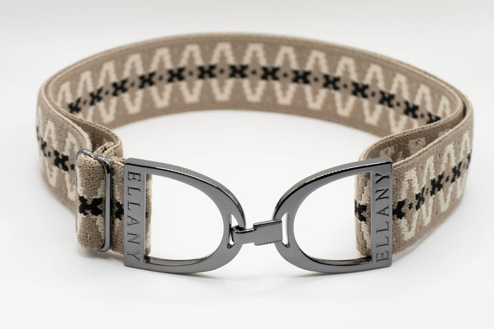 Huston x Ellany - Harlow - 1.5" Gunmetal Stirrup Elastic Belt