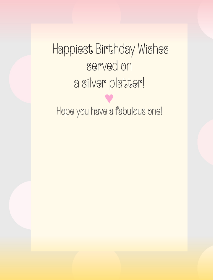 Horse Hollow Press - Horse Birthday Card  Silver Platter