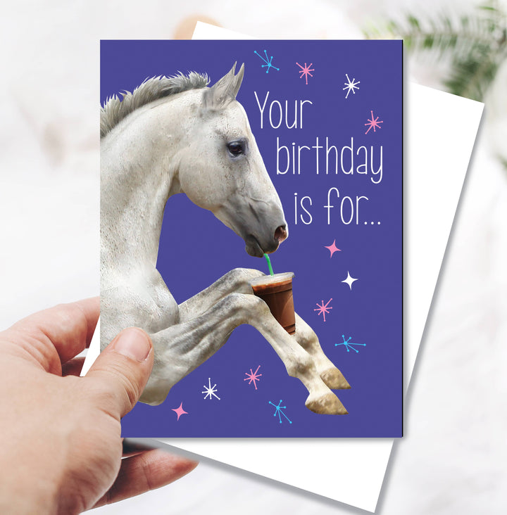 Horse Hollow Press  - Horse Birthday Card Starbucks