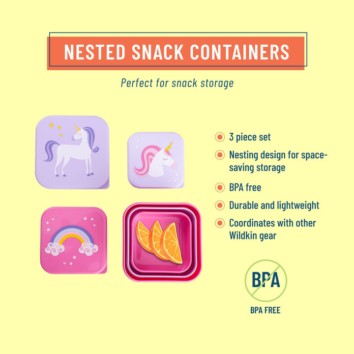 Wildkin - Unicorn Nested Snack Containers