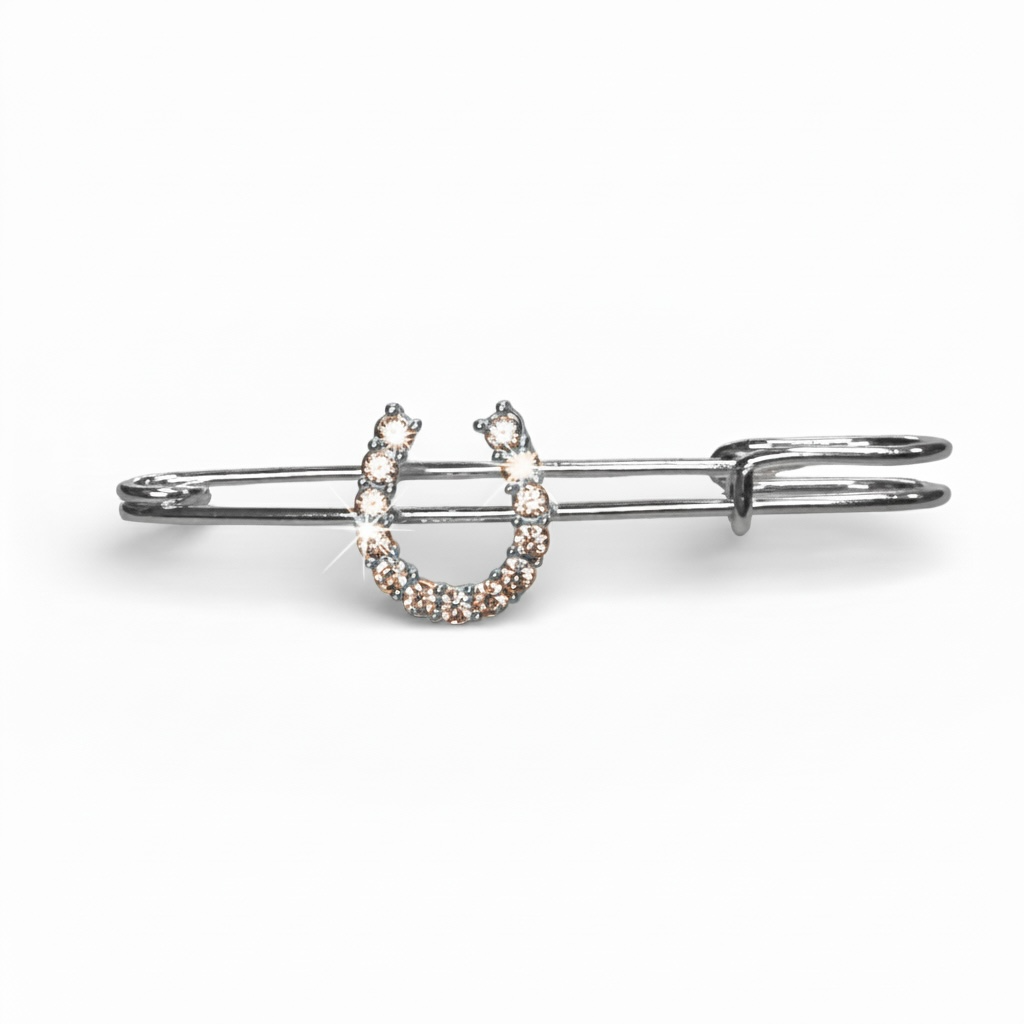 Dubois Cheval - Silver Sparkly Horseshoe - DBC Stock Pin