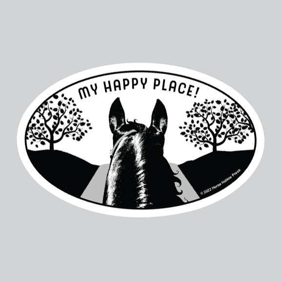 Horse Hollow Press - 3" Waterproof My Happy Place Oval Sticker