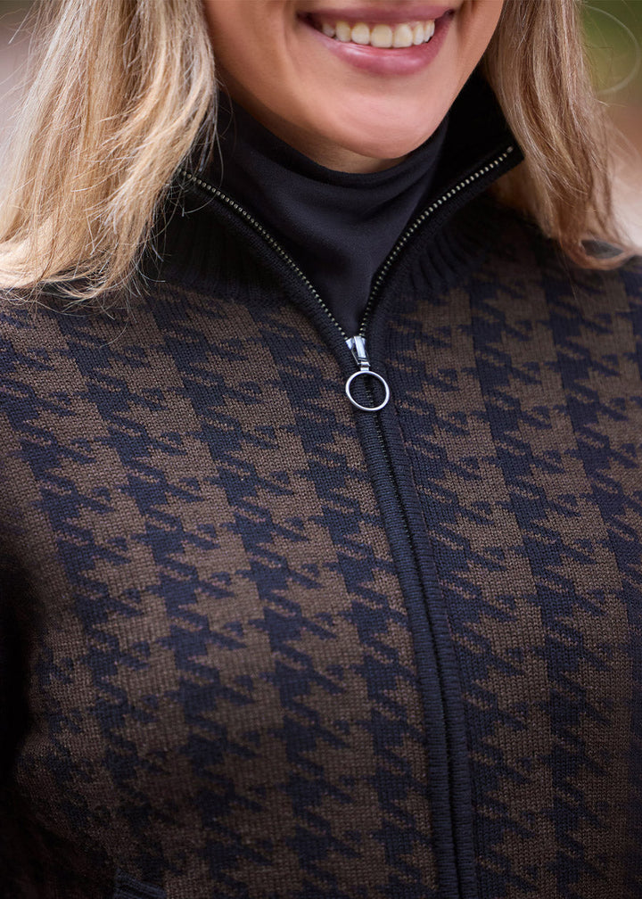 Kerrits EQ Houndstooth Full Zip Sweater '25