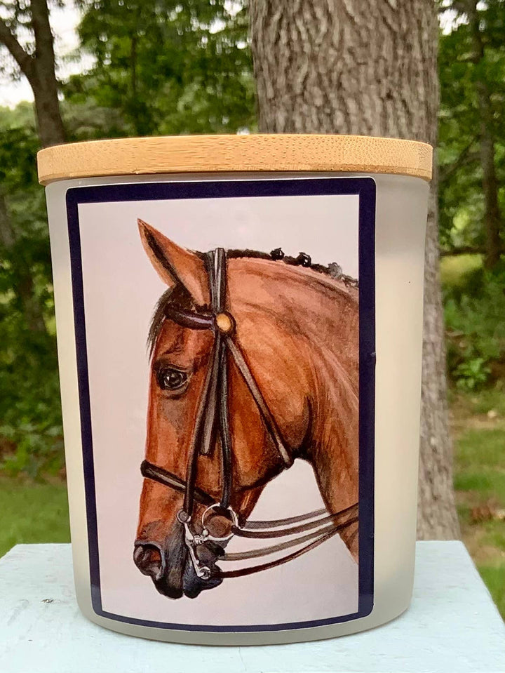 Designs by Frederique - Elegant Dressage Horse Head Candle “I Love Paris “