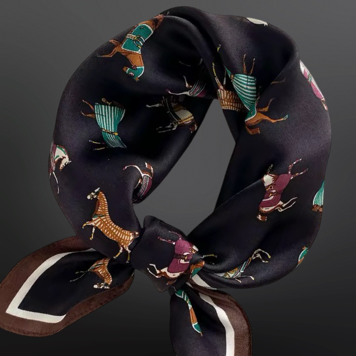 Westrian International - Equestrian Silk Scarf Horses in Blankets