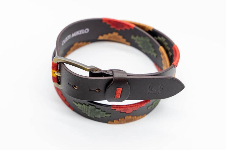 Custi Mikelo Argentinian Leather Polo Belt Earth