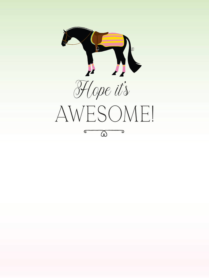 Horse Hollow Press  Horse Birthday Card Show Horse