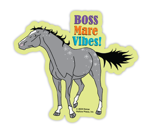 Horse Hollow Press - 3" Waterproof Boss Mare Vibes Funny Horse Sticker