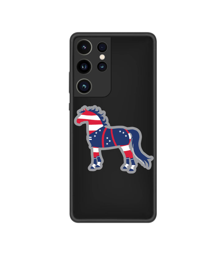 Horse Hollow Press - Horse Sticker Waterproof 3" Patriotic USA