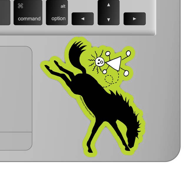 Horse Hollow Press - 3" Waterproof Horse Bucking Horse Green Funny Sticker