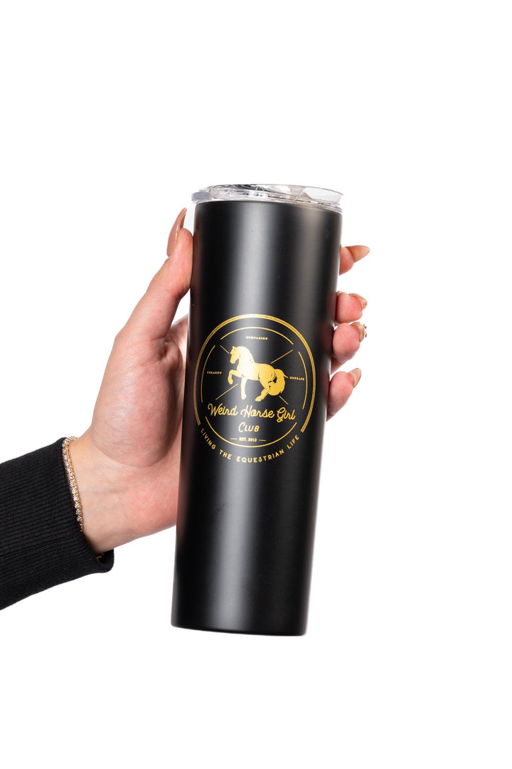 Spiced Equestrian - Weird Horse Girl Club Travel Tumbler: Onyx
