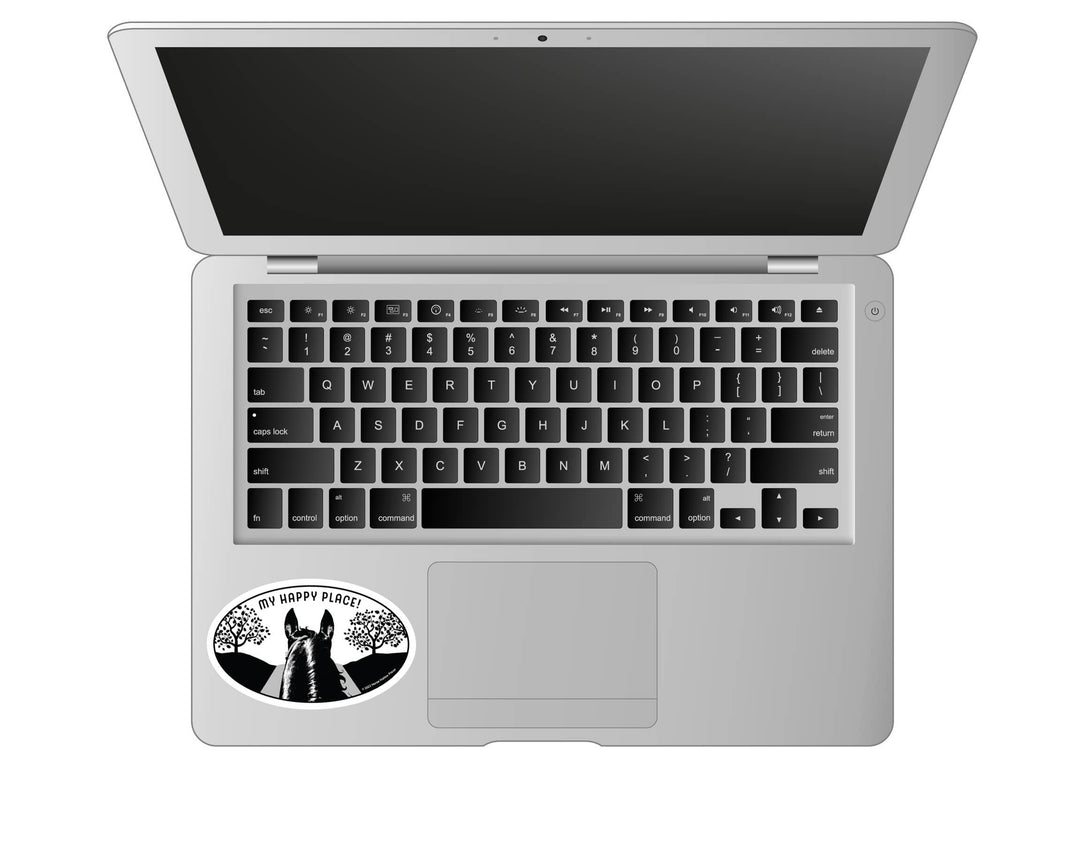 Horse Hollow Press - 3" Waterproof My Happy Place Oval Sticker