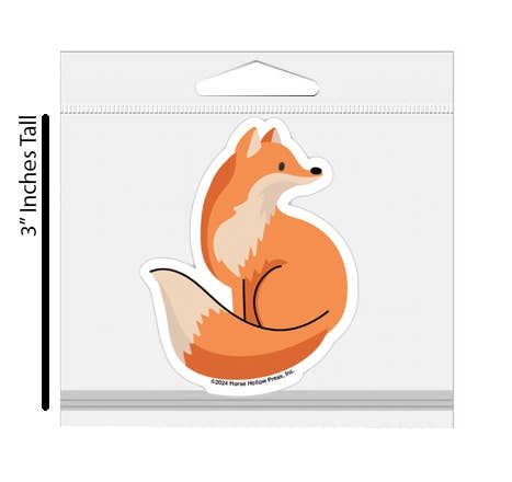 Horse Hollow Press - 3" Waterproof Fox with Black Line Accent