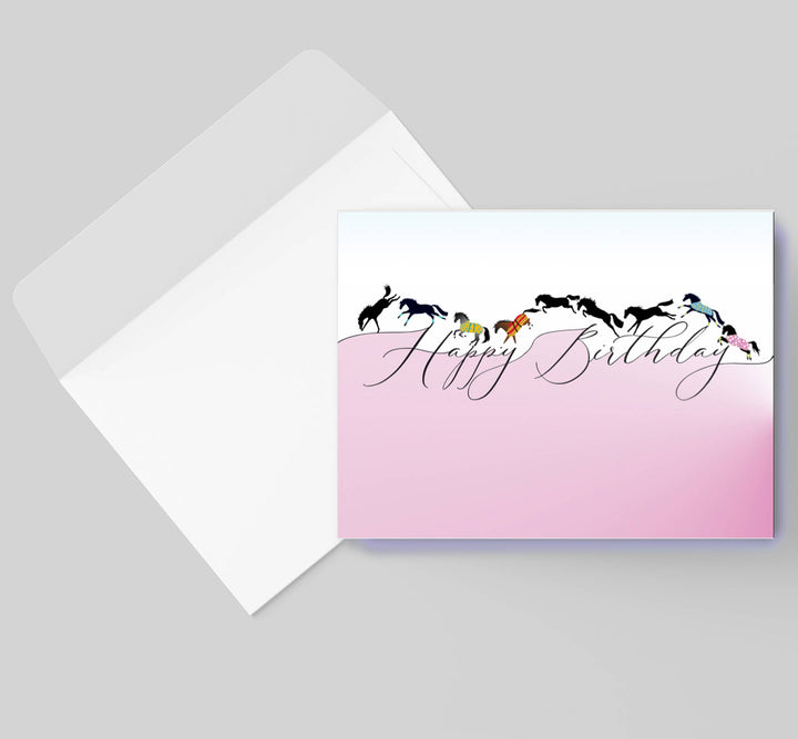Horse Hollow Press Horse Birthday Card Galloping & Jumping