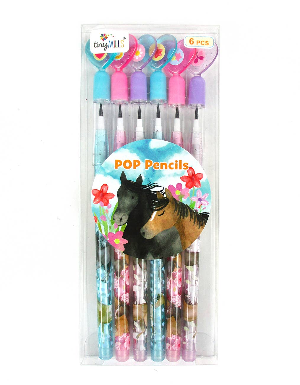 Tiny Mills - 6 Pcs Horse Multi-Point Pencils