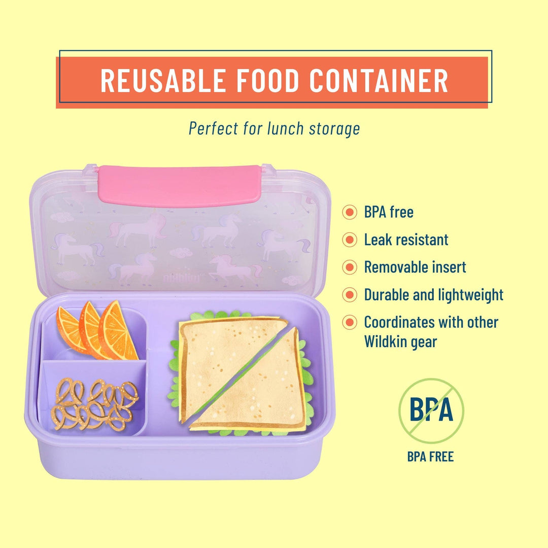 Wildkin - Unicorn Reusable Food Container Bento Box