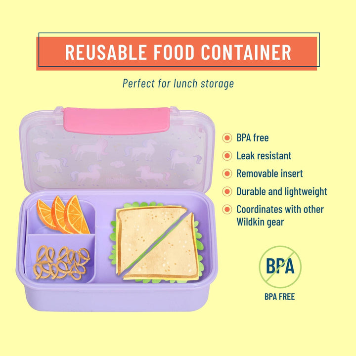 Wildkin - Unicorn Reusable Food Container Bento Box