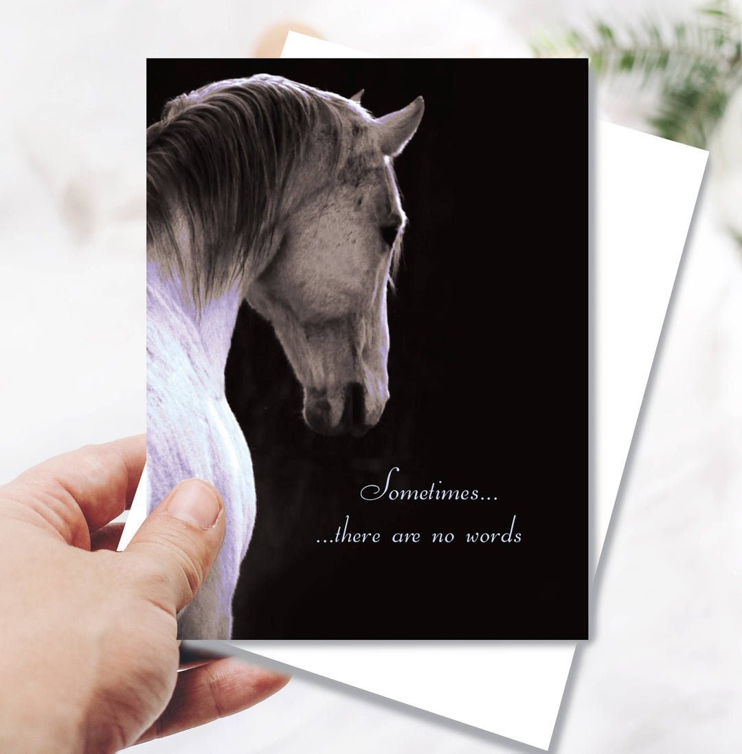 Horse Hollow Press - Horse Sympathy Greeting Card / Sometimes There are no Words