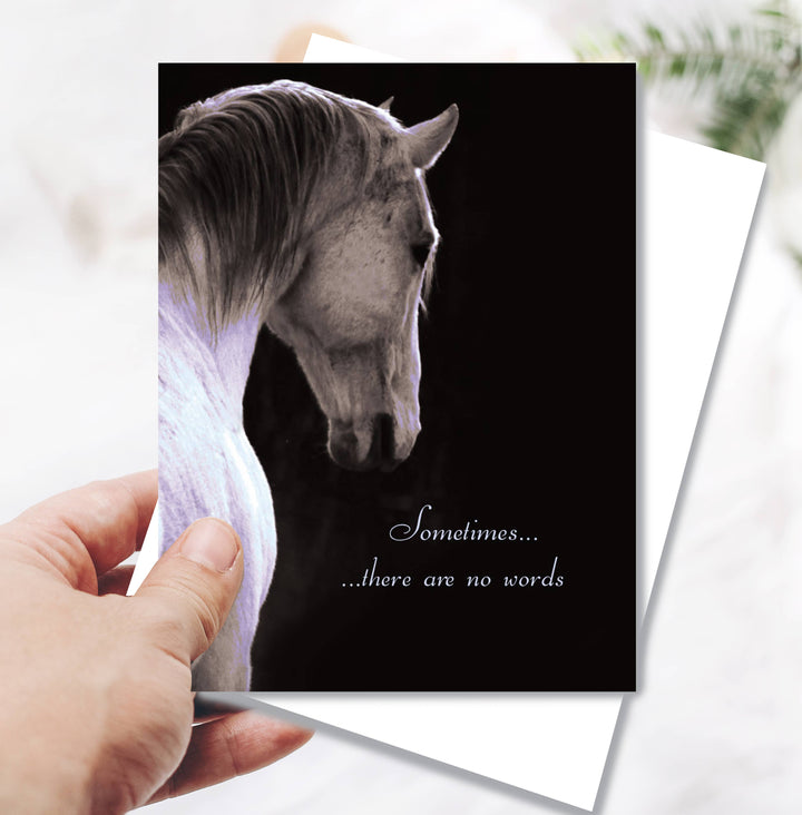 Horse Hollow Press - Horse Sympathy Greeting Card / Sometimes There are no Words
