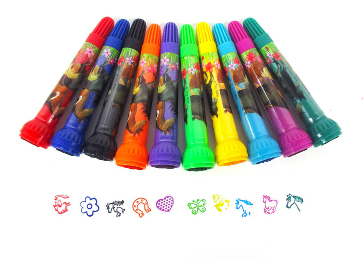 Tiny Mills - Horse and Pony Stamp Marker Set - Set of 10