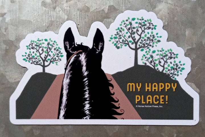 Horse Hollow Press - Horse Magnet 3":  My Happy Place (Green)