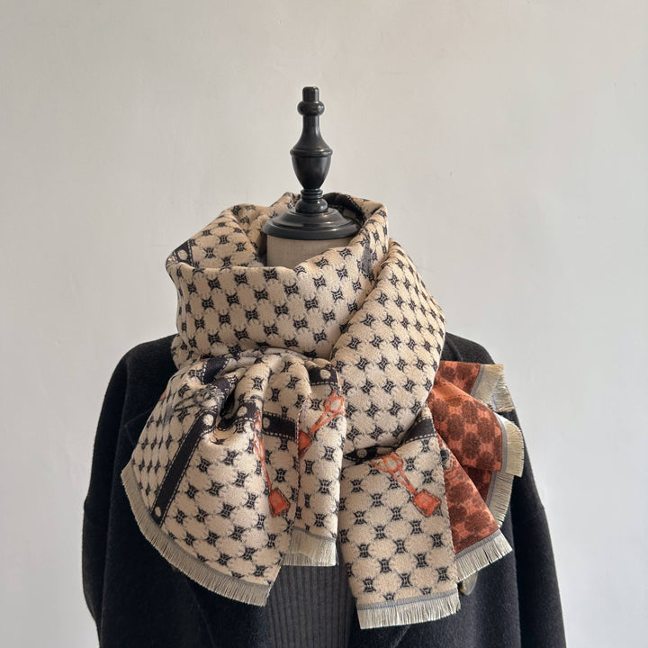 Winding River - Equestrian Orange/White Reversible Wrap