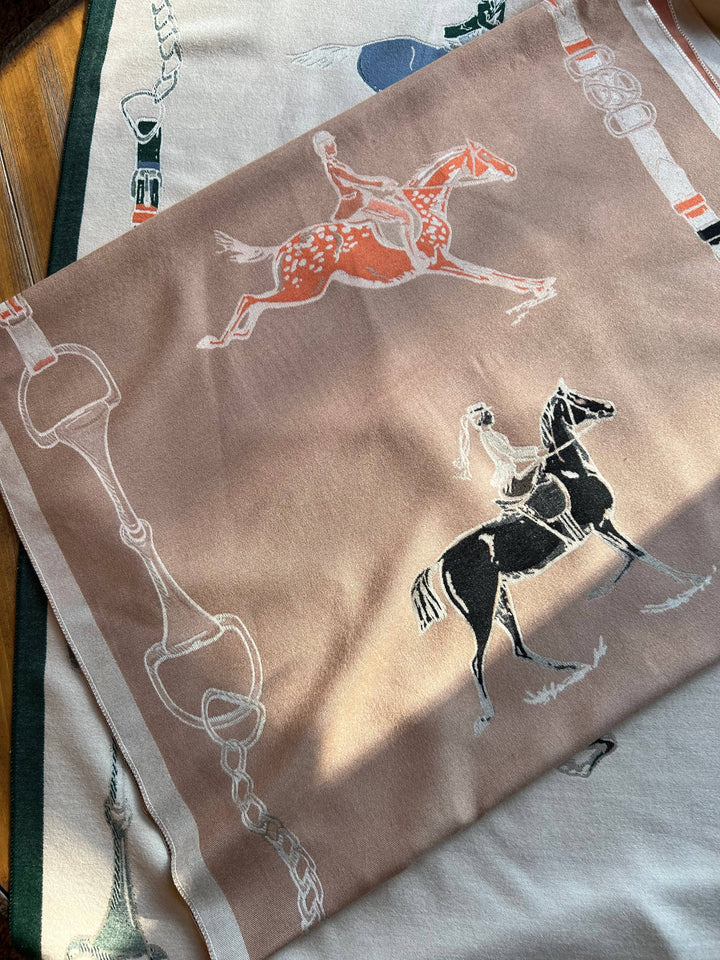 Westrian International - Fox Hunter Jumper English Side Saddle Equestrian Horse Scarf: Cream