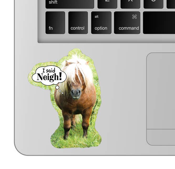 Horse Hollow Press - I Said NEIGH! Mini Horse Funny Sticker 3" Waterproof
