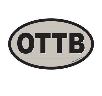 Horse Hollow Press - 3 x 5" Waterproof Oval Equestrian Horse Sticker: OTTB