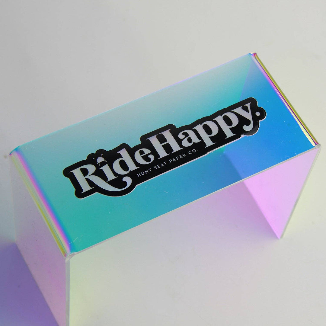 Hunt Seat Paper Co. - Ride Happy Holographic Sticker