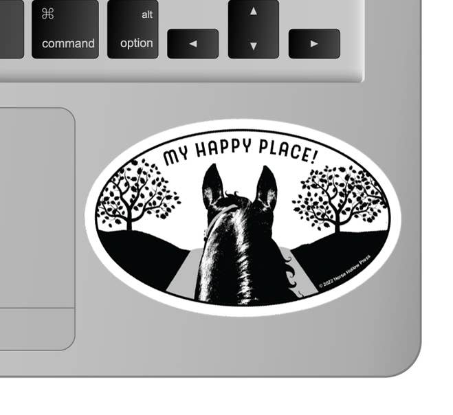 Horse Hollow Press - 3" Waterproof My Happy Place Oval Sticker